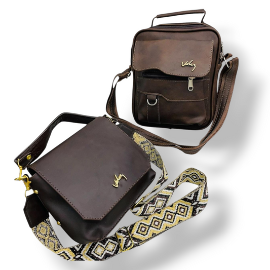 Dúo Luxury Heritage: Set en Cuero Dacota para Pareja