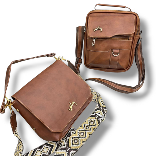 Dúo Luxury Heritage: Set en Cuero Dacota para Pareja